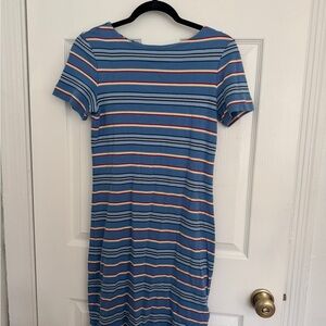 Brooks Brothers Blue Striped Mini Dress Size Small